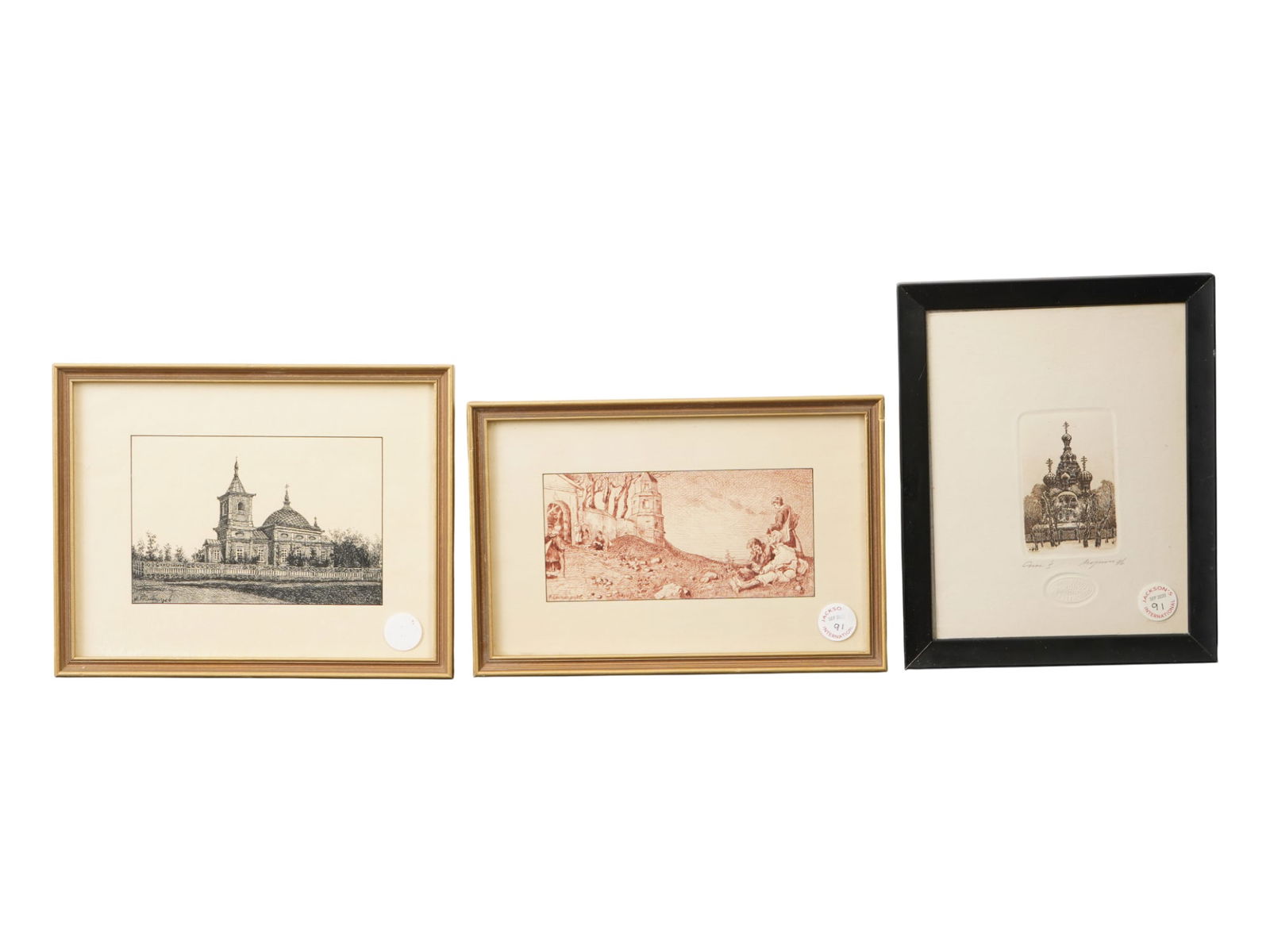 THREE RUSSIAN ENGRAVINGS BY GAMBURTSEV AND MIRONOV (1 of 12)