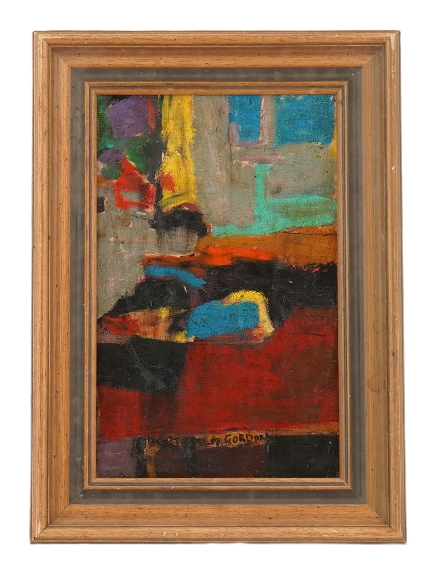 ABSTRACT PAINTING SIGNED HORTENSE M. GORDON (1 of 6)