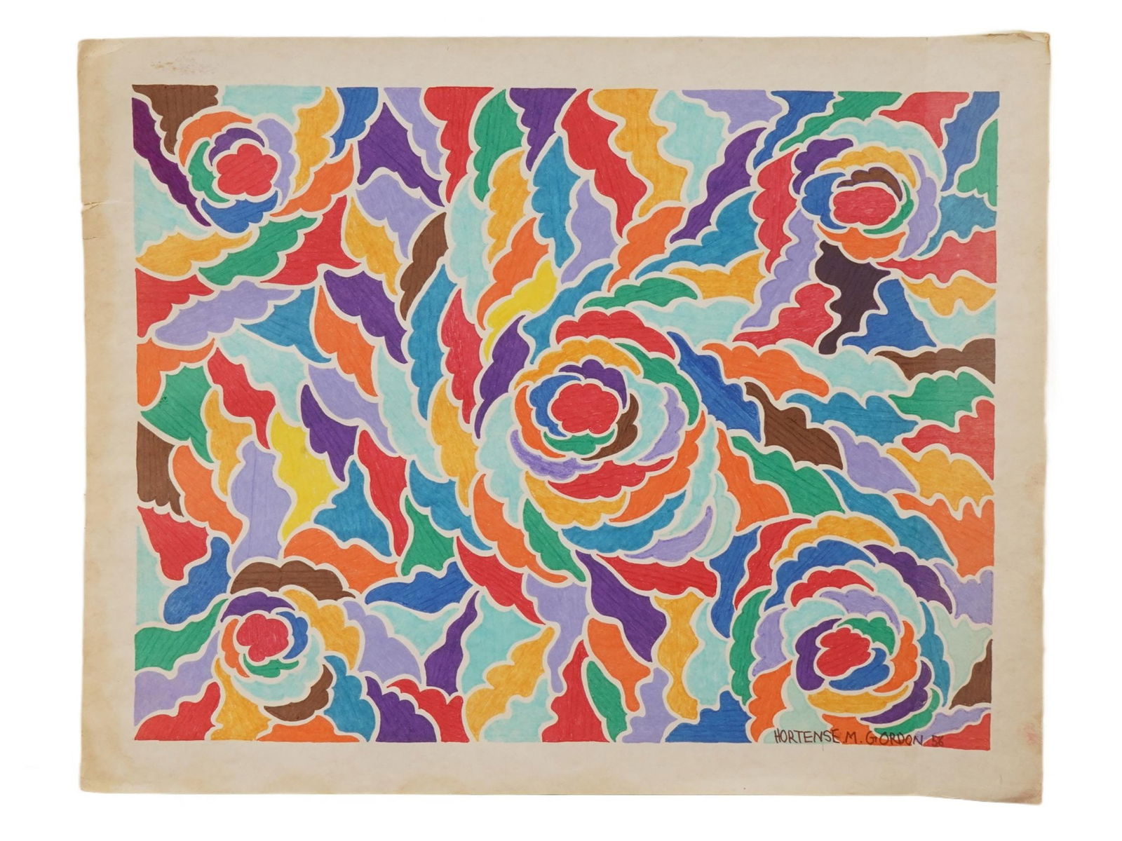 ATTR HORTENSE GORDON CANADIAN ABSTRACT PAINTING (1 of 4)