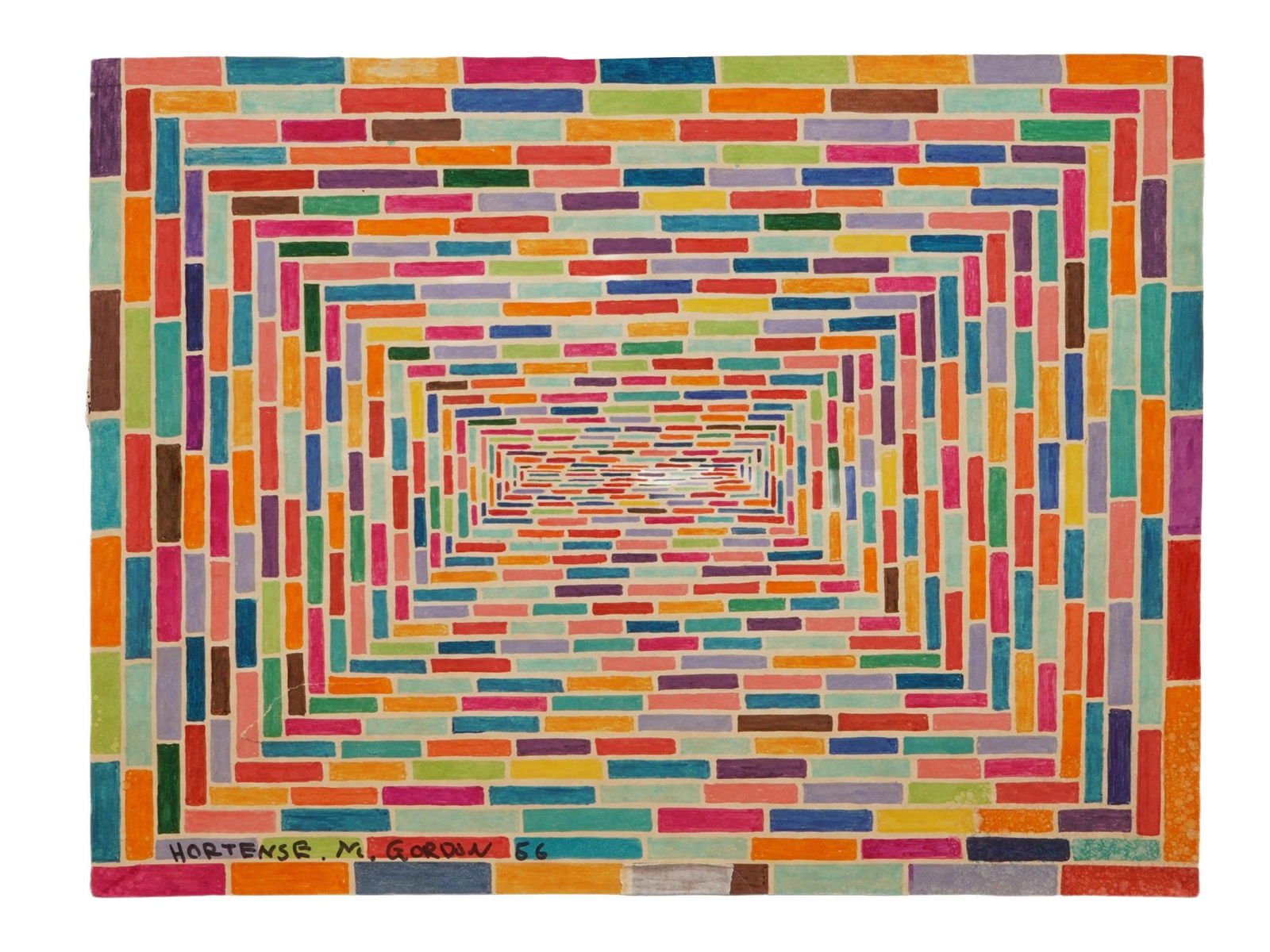 CANADIAN ABSTRACT PAINTING SIGNED HORTENSE GORDON (1 of 4)