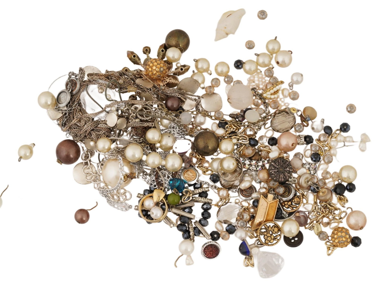 LOT OF VTG OR MODERN JEWELRY ITEMS AND BEADS PEARLS (1 of 6)