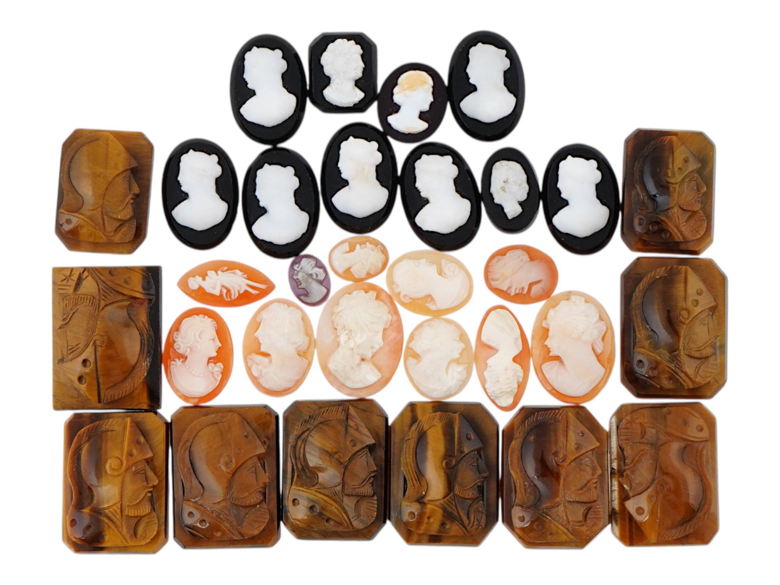 COLLECTION OF ANTIQUE HAND CARVED CAMEOS (1 of 3)