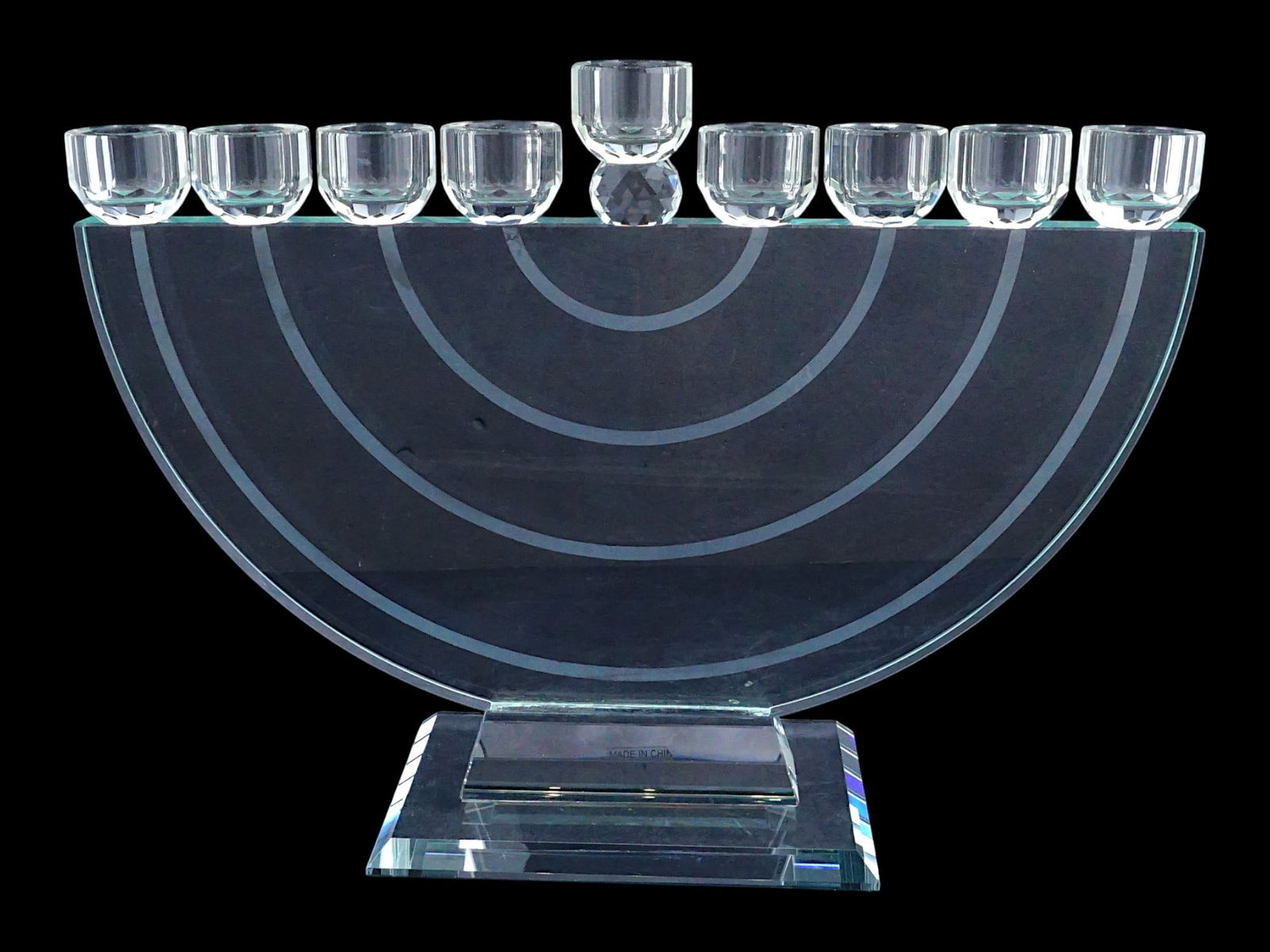 VINTAGE CRYSTAL MENORAH CANDLE HOLDER (1 of 9)