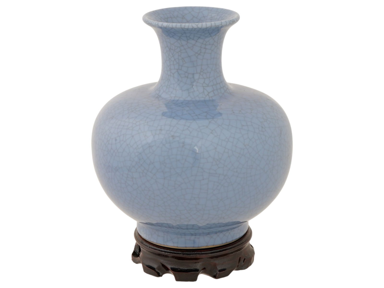 CHINESE QING CELADON CRACKLE GLAZE PORCELAIN VASE (1 of 7)