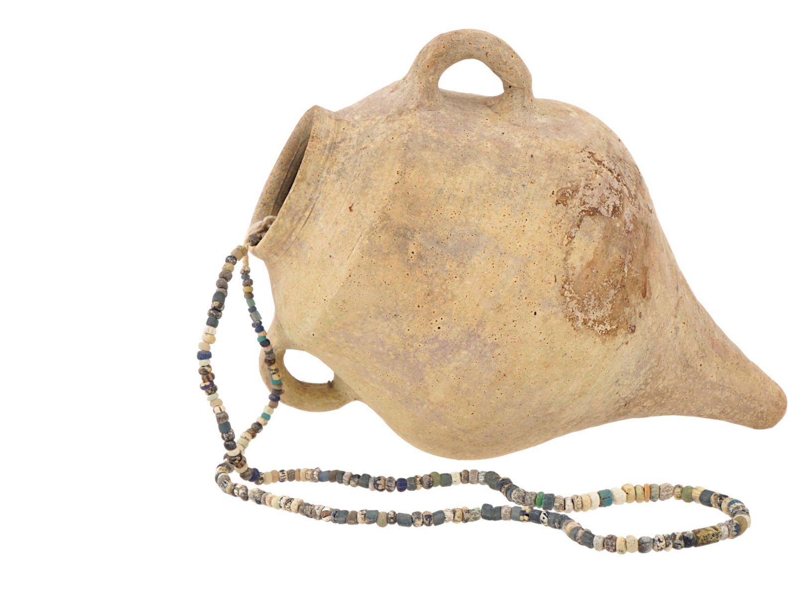 ANCIENT ROMAN NECKLACE AND TERRACOTTA WINE AMPHORA (1 of 8)