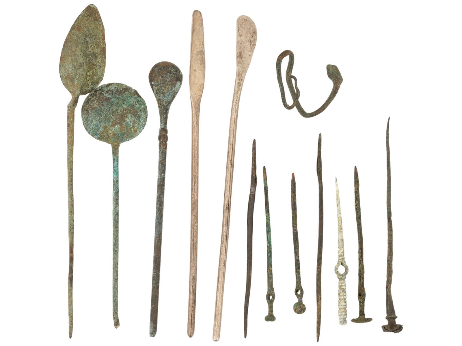 ANCIENT ROMAN EMPIRE BRONZE AND SILVER MEDICAL TOOLS (1 of 6)