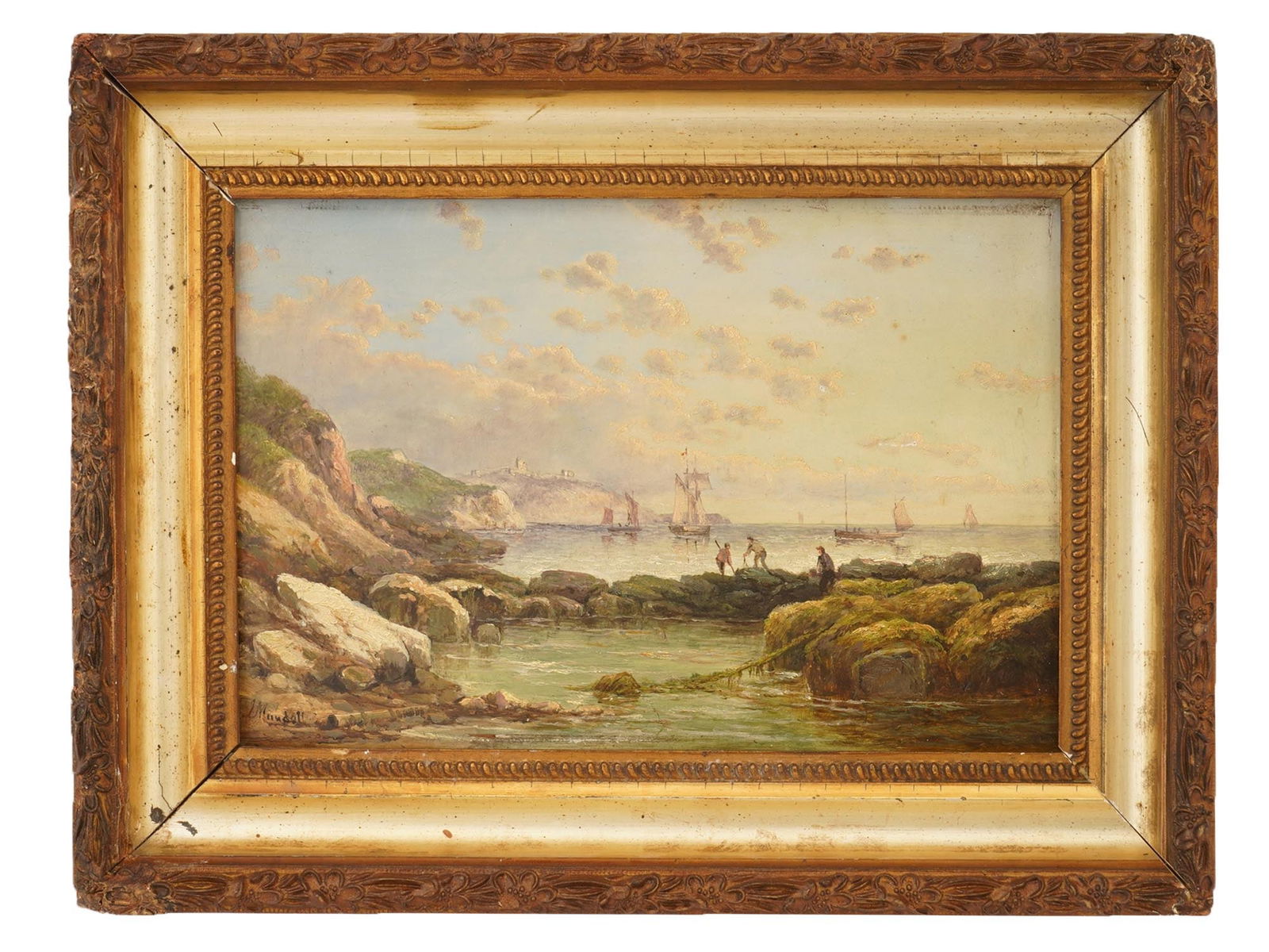 COASTAL OIL PAINTING SIGNED JOHN MUNDELL (1 of 4)
