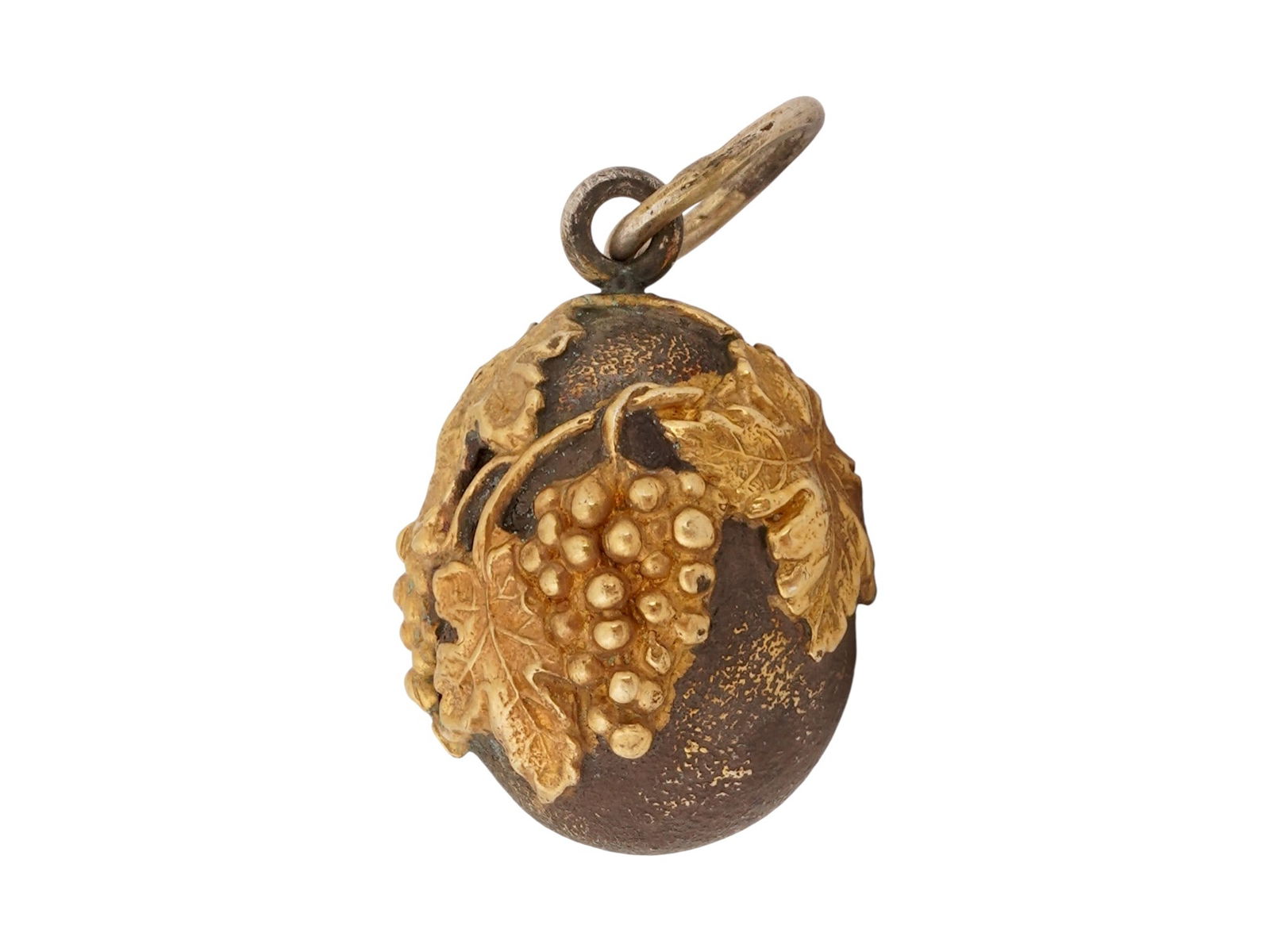 RUSSIAN GILT SILVER GRAPE EASTER EGG PENDANT - 3