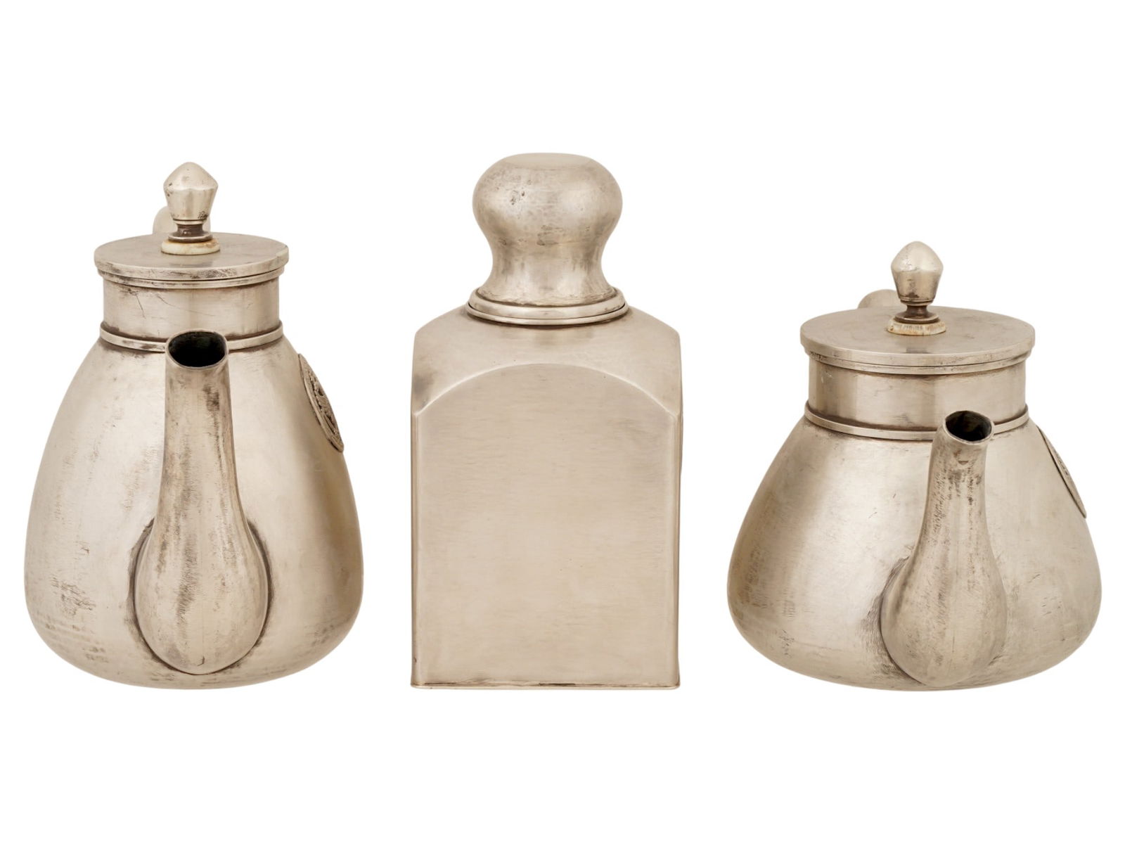 RUSSIAN SILVER IMPERIAL PRESENTATION 5 PIECES TEA SET - 3