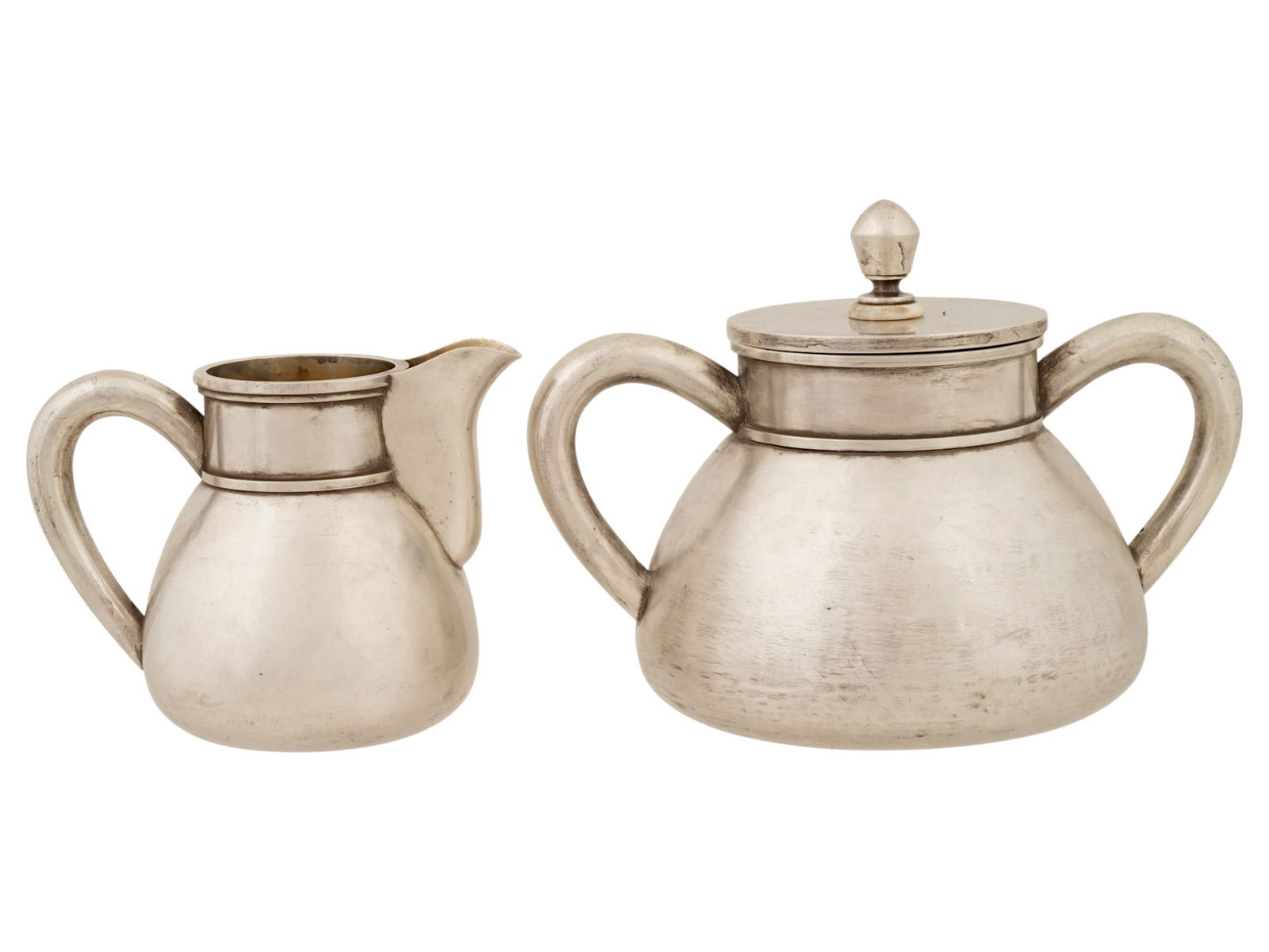 RUSSIAN SILVER IMPERIAL PRESENTATION 5 PIECES TEA SET - 8