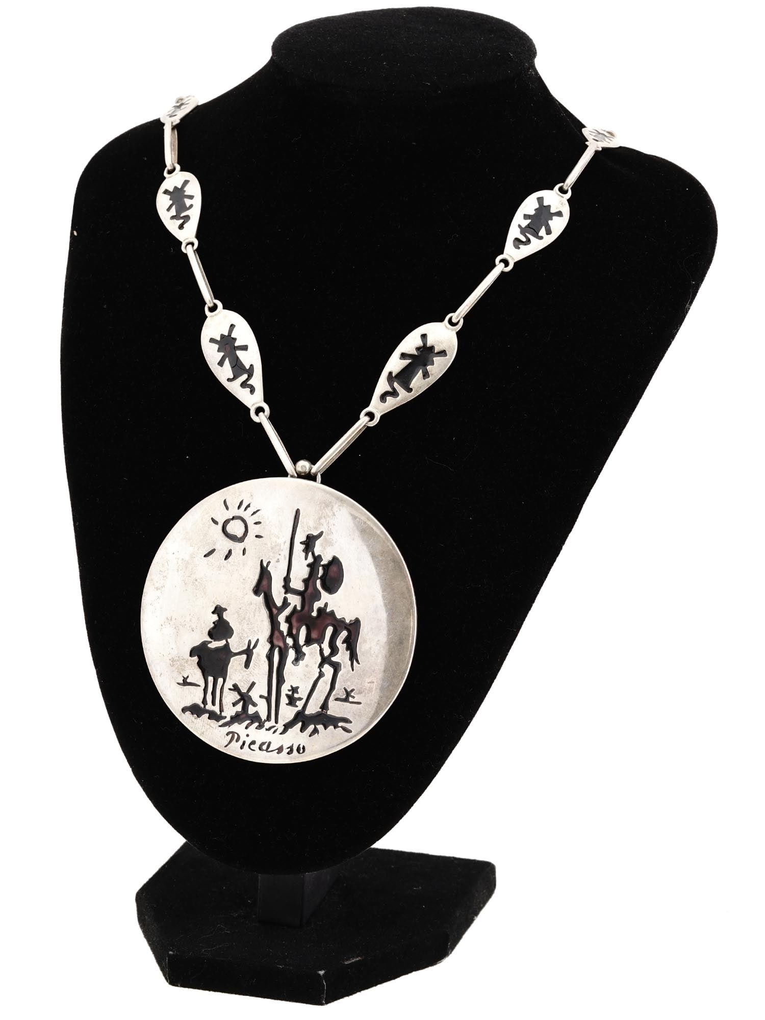 STERLING SILVER NECKLACE DON QUIXOTE BY PICASSO (1 of 4)