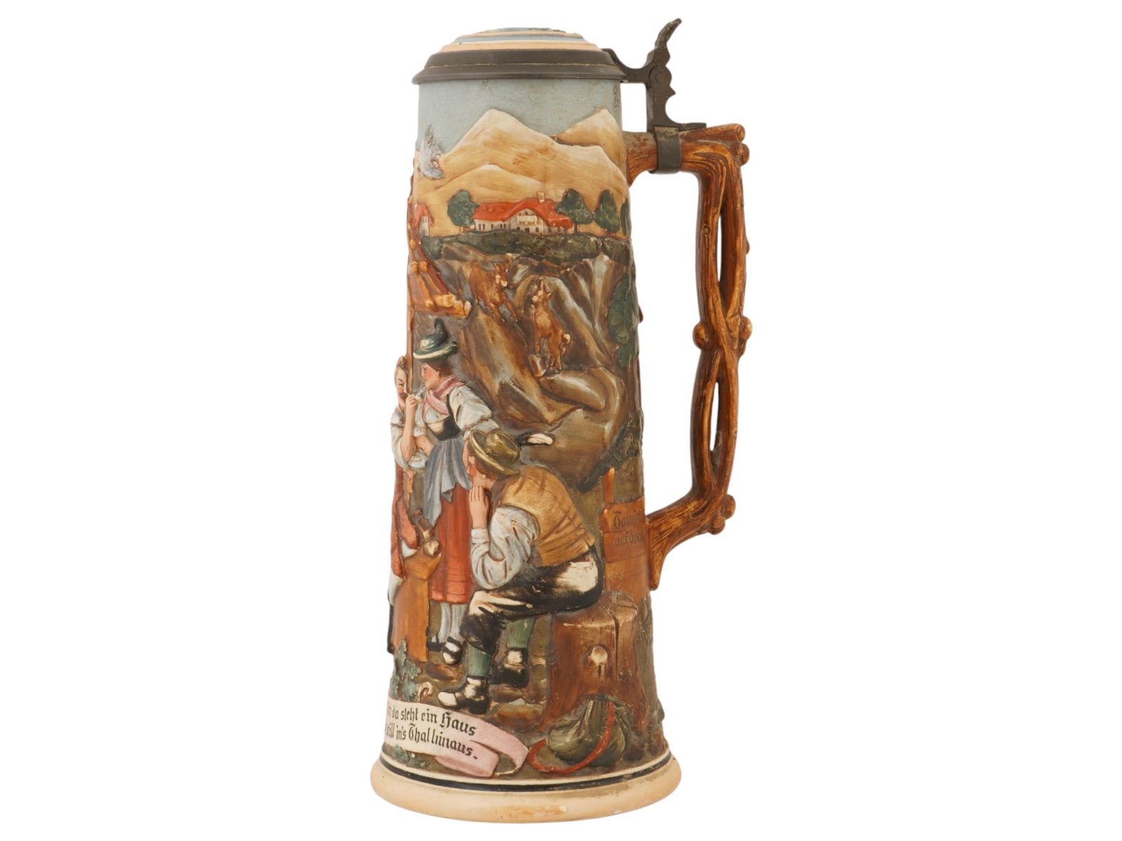 VINTAGE GERMAN HAND PAINTED CERAMIC BEER STEIN (1 of 8)