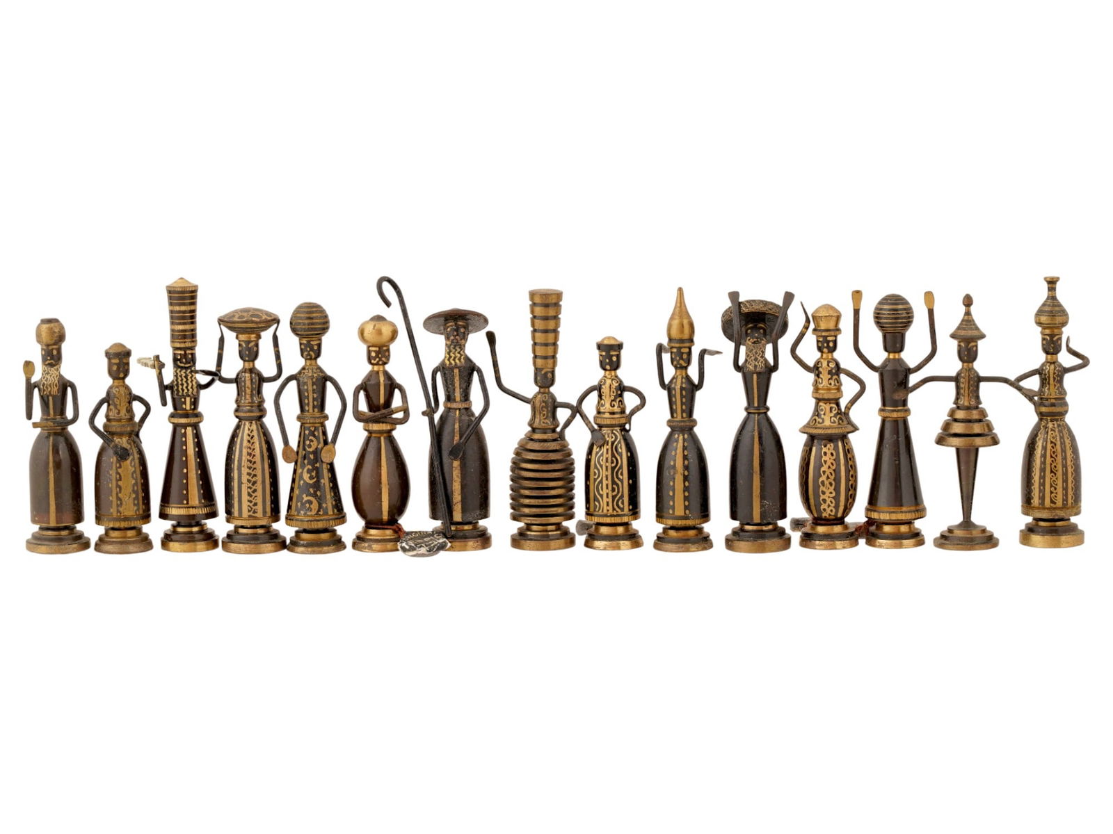 15 ISRAELI BIBLICAL BRASS FIGURINES BY HANS TEPPICH (1 of 7)