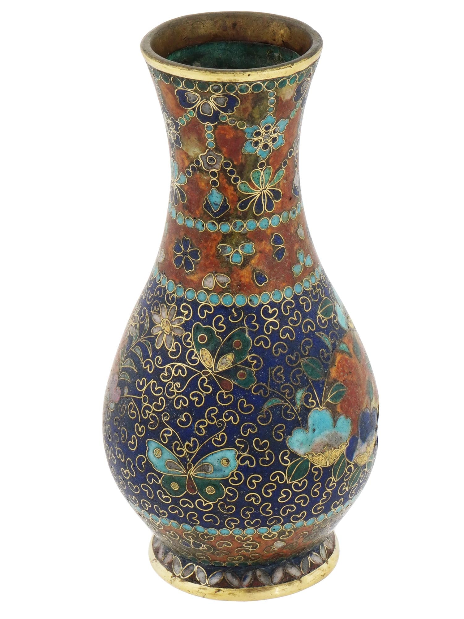 ANTIQUE JAPANESE MEIJI CLOISONNE VASE ATTR TO NAMIKAWA (1 of 6)