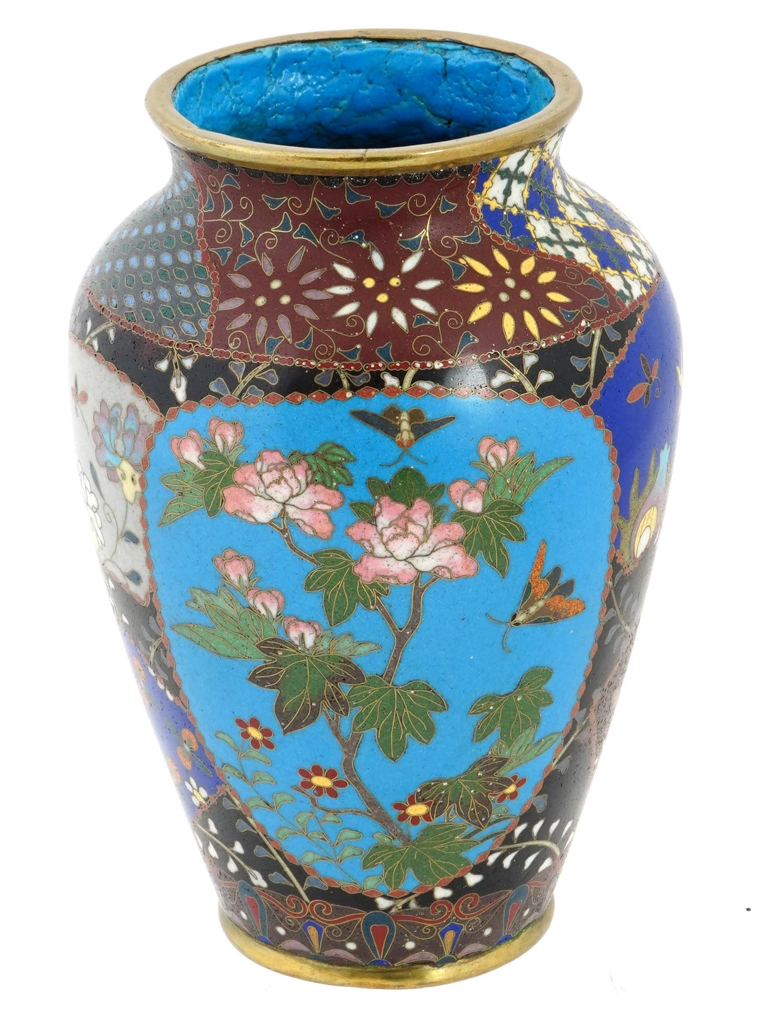 ANTIQUE JAPANESE MEIJI PERIOD CLOISONNE VASE (1 of 6)