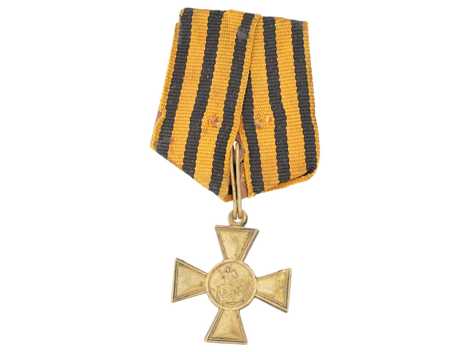 IMPERIAL RUSSIAN MILITARY MEDAL CROSS OF ST GEORGE: An Imperial Russian military insignia, Cross of Saint George, 1st class. Established in the February 1807 decree of Emperor Alexander I, it was intended as a reward for undaunted courage by the lower