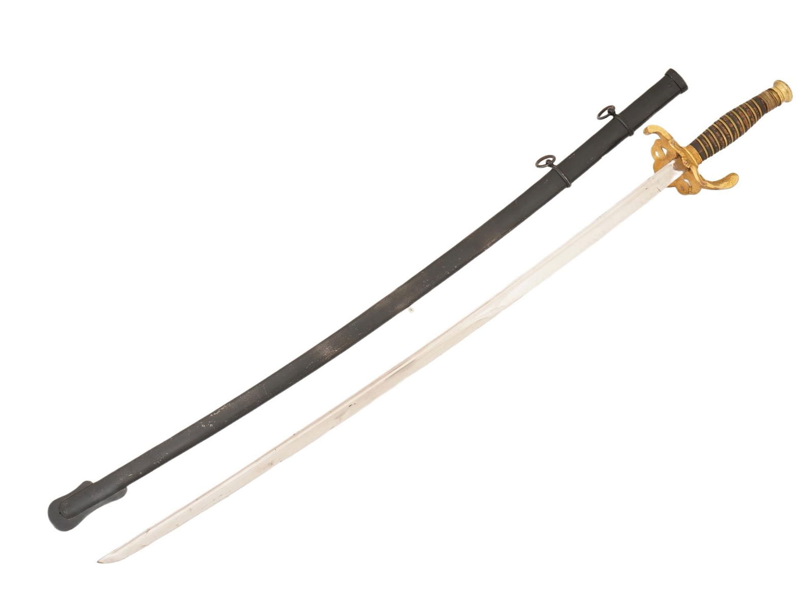 ANTIQUE AMERICAN MASONIC SWORD WITH SCABBARD (1 of 12)