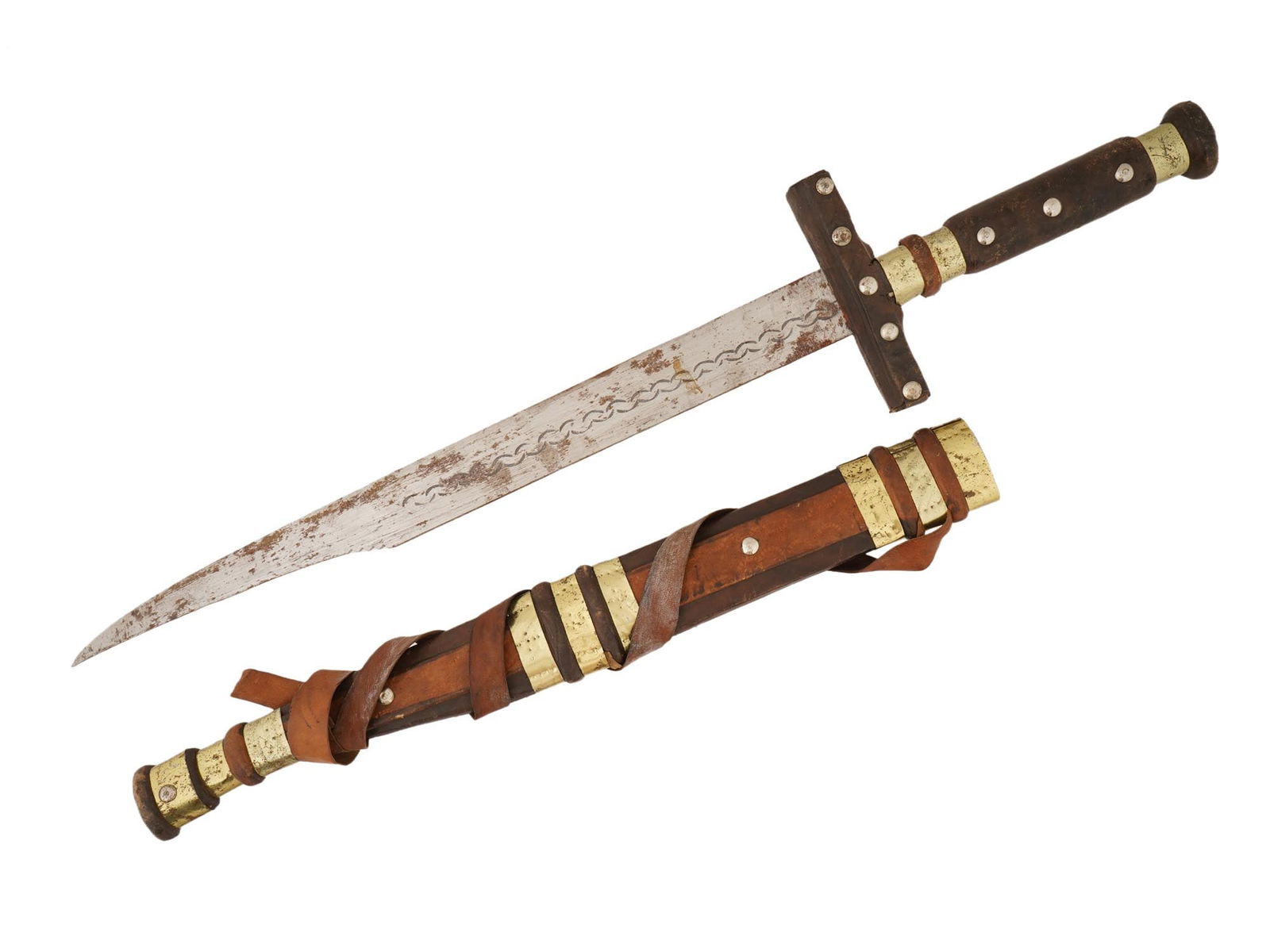 TRADITIONAL AFRICAN TUAREG SWORD TAKOUBA FROM NIGER (1 of 10)