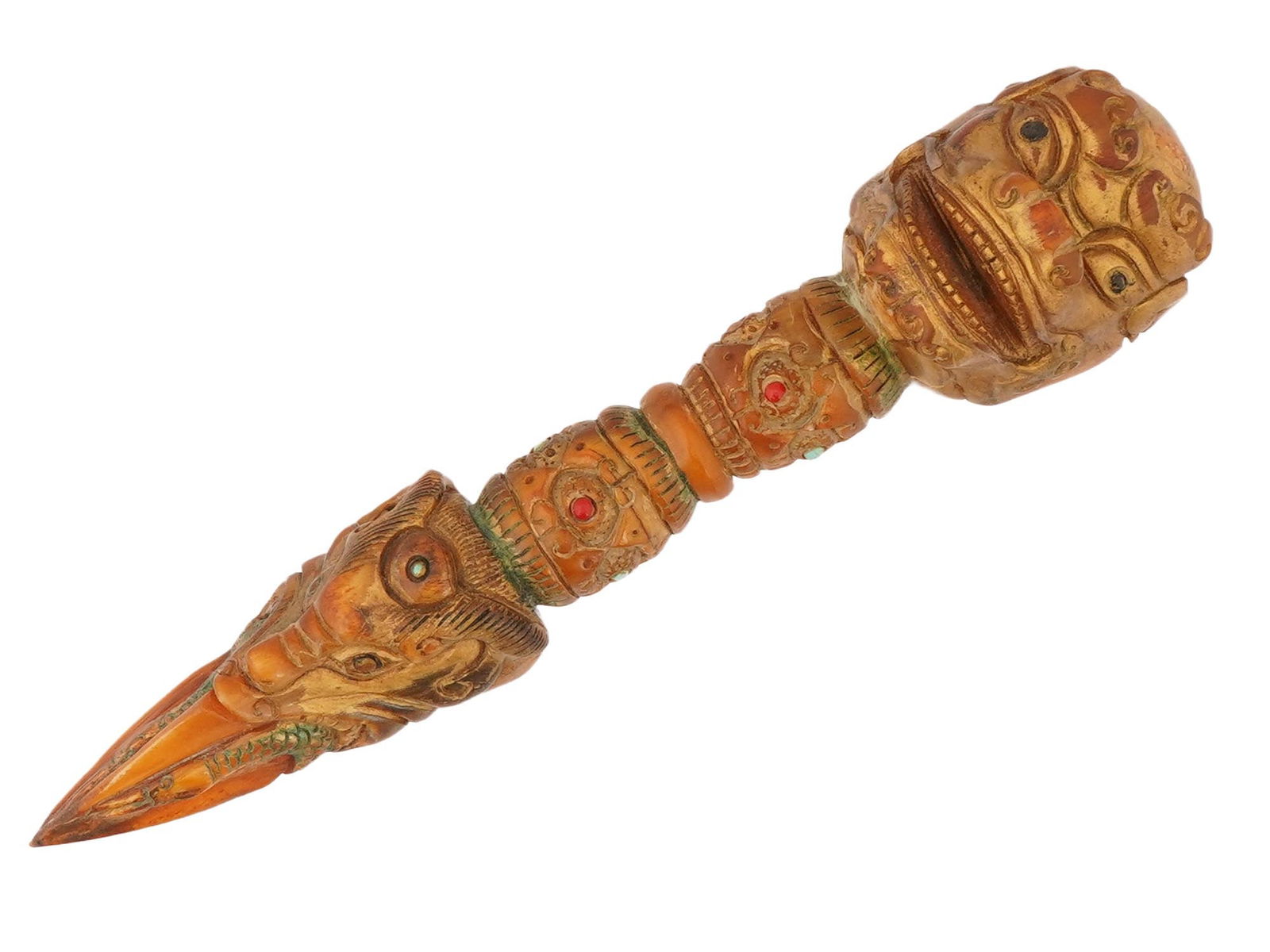 ANTIQUE INDO TIBETAN BUDDHIST RITUAL DAGGER PHURBA (1 of 6)