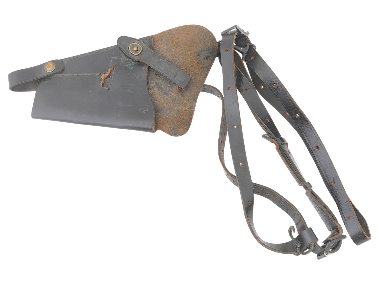 VINTAGE AMERICAN LEATHER SHOULDER HOLSTER HUNTER CORP (1 of 10)