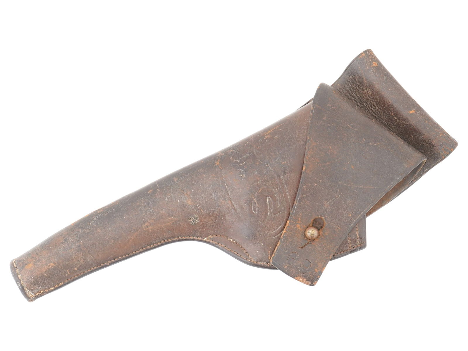 ANTIQUE AMERICAN COMPLETE MILITARY REVOLVER HOLSTER (1 of 9)