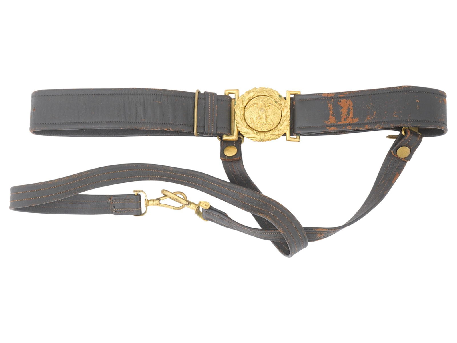 ANTIQUE U.S. BELT SWORD HANGER REVENUE CUTTER SERVICE (1 of 10)