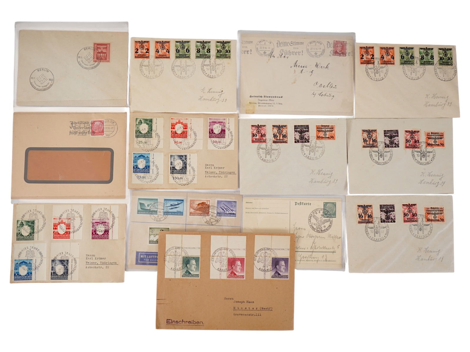 PHILATELIC COLLECTION OF VINTAGE GERMAN ENVELOPES (1 of 2)