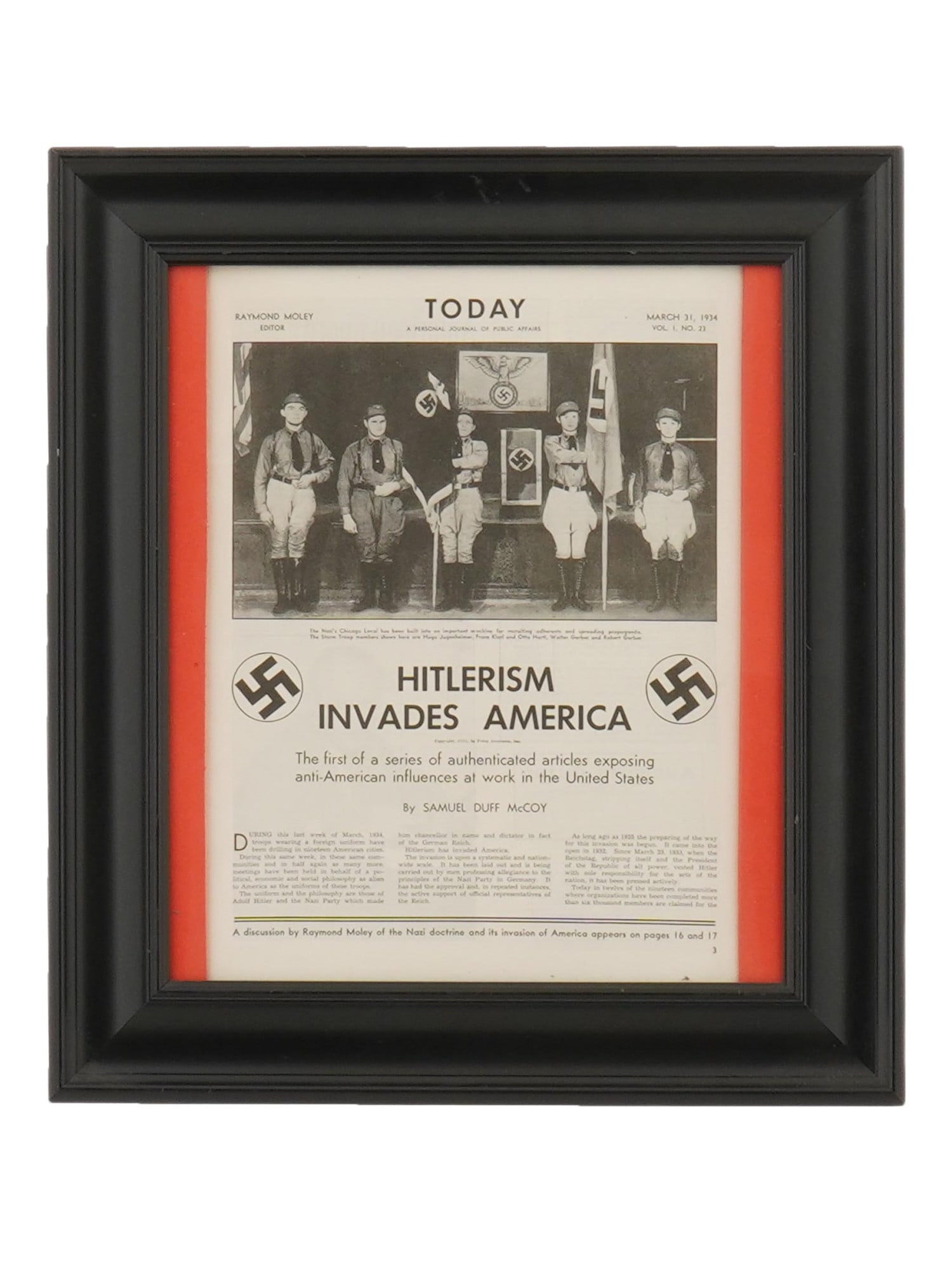 PRE WWII MAGAZINE CLIPPING PUBLICATION TODAY HITLERISM (1 of 6)