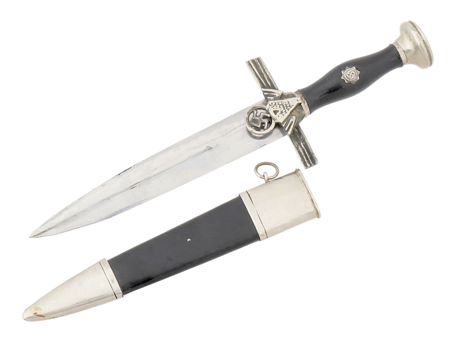 WWII NAZI GERMAN THIRD REICH RLB DAGGER WITH SCABBARD (1 of 8)