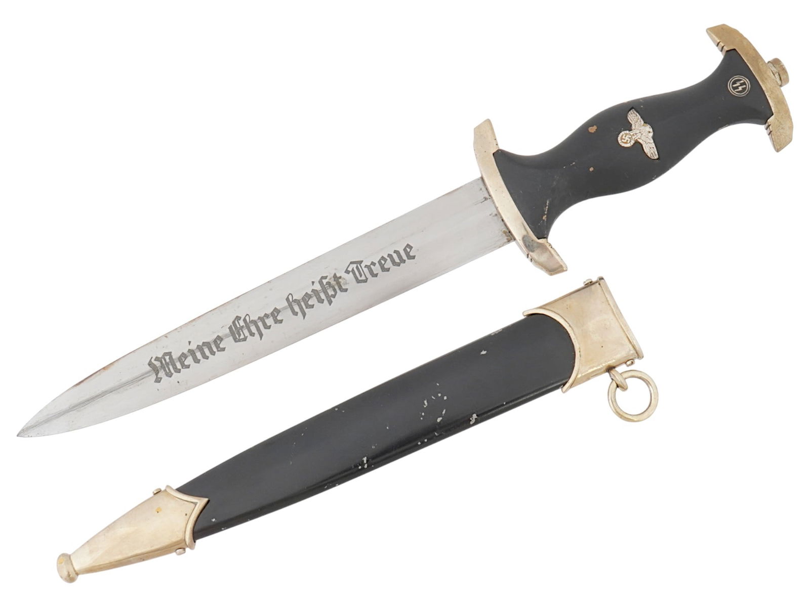 NAZI GERMAN WWII SS SERVICE DAGGER BY BOKER SOLINGEN (1 of 8)