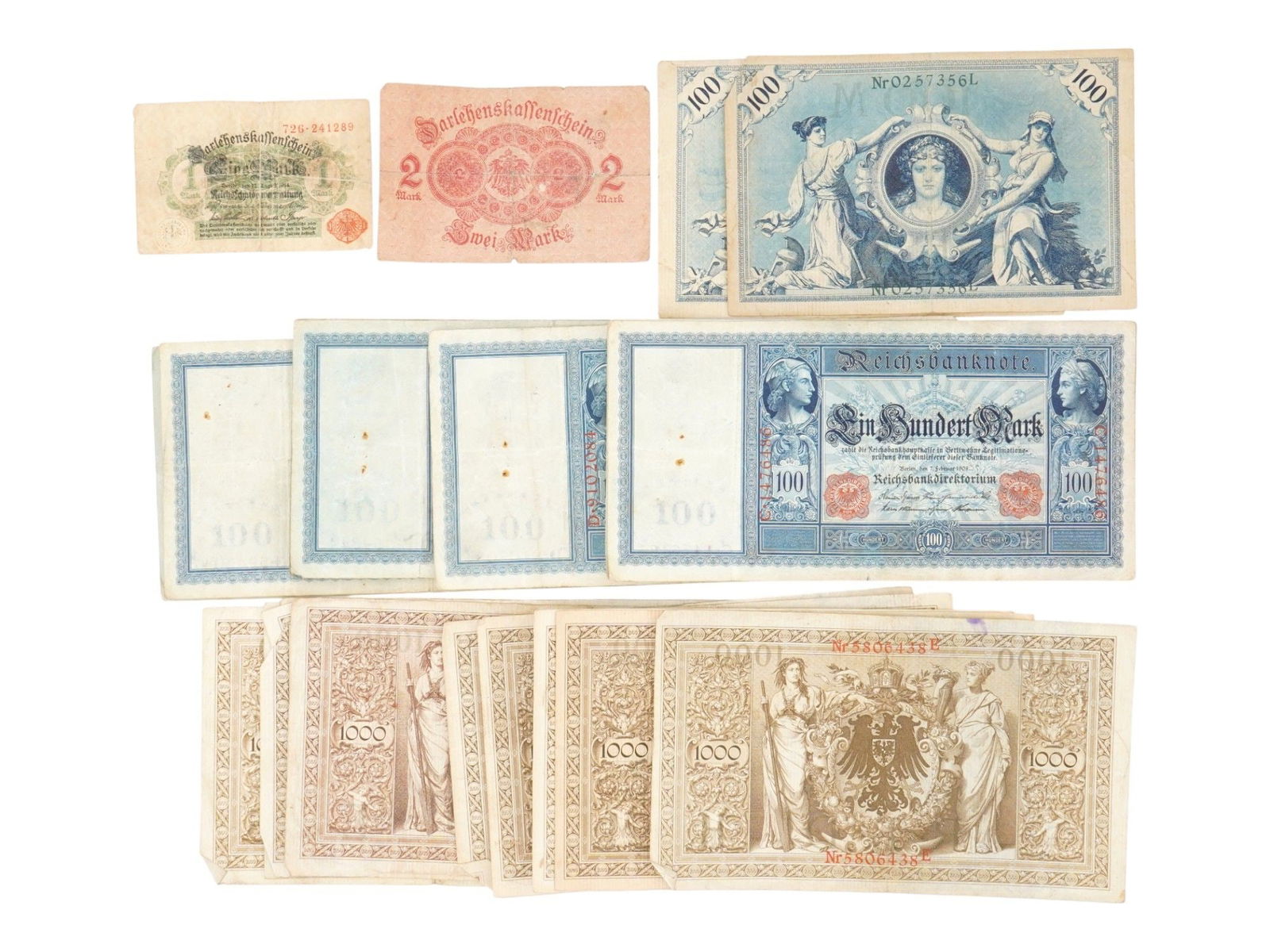 ANTIQUE GERMAN PAPER MONEY BANKNOTES (1 of 4)
