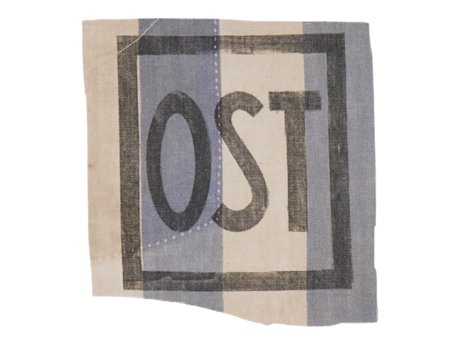 WWII NAZI CONCENTRATION CAMP OST UNIFORM FRAGMENT (1 of 3)