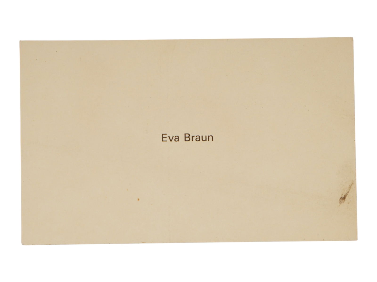 WWII TYPE GERMAN CALLING CARD OF EVA BRAUN (1 of 2)