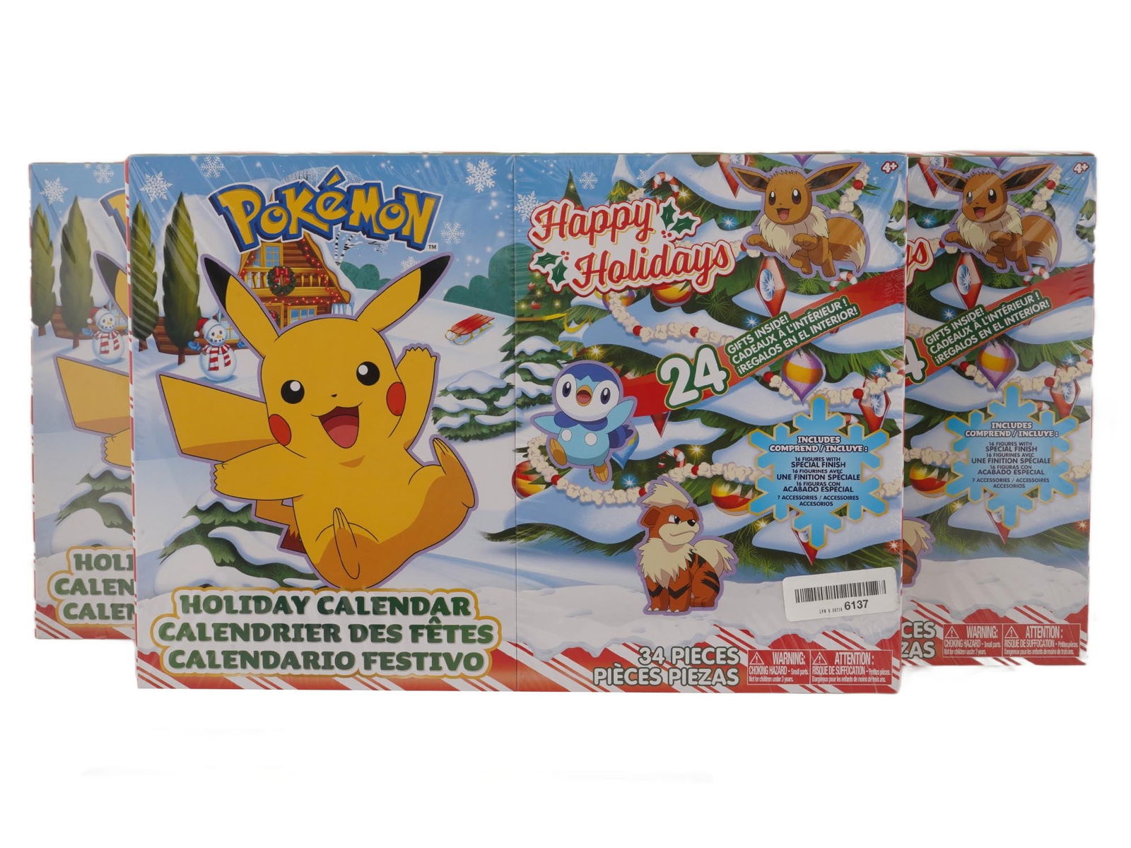 LOT OF 3 SEALED 2022 POKEMON ADVENT CALENDARS (1 of 9)