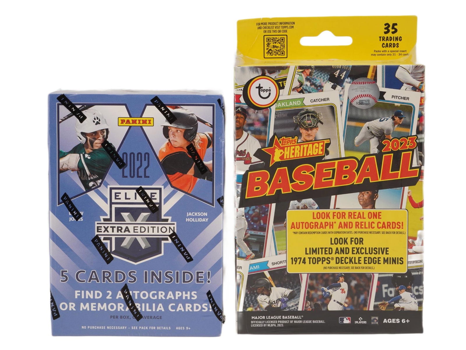 2023 TOPPS HERITAGE BASEBALL 2022 PANINI ELITE BOXES (1 of 4)
