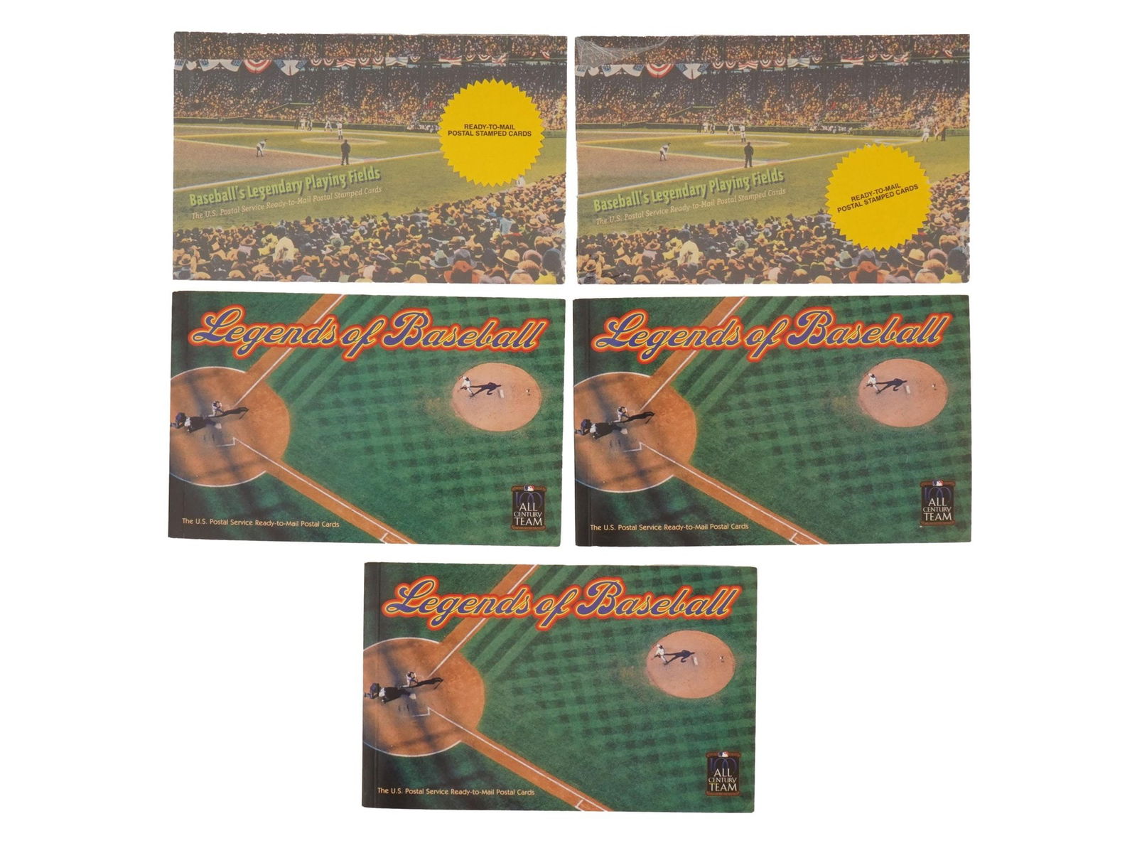 GROUP OF FIVE AMERICAN BASEBALL POSTAL CARD ALBUMS (1 of 4)