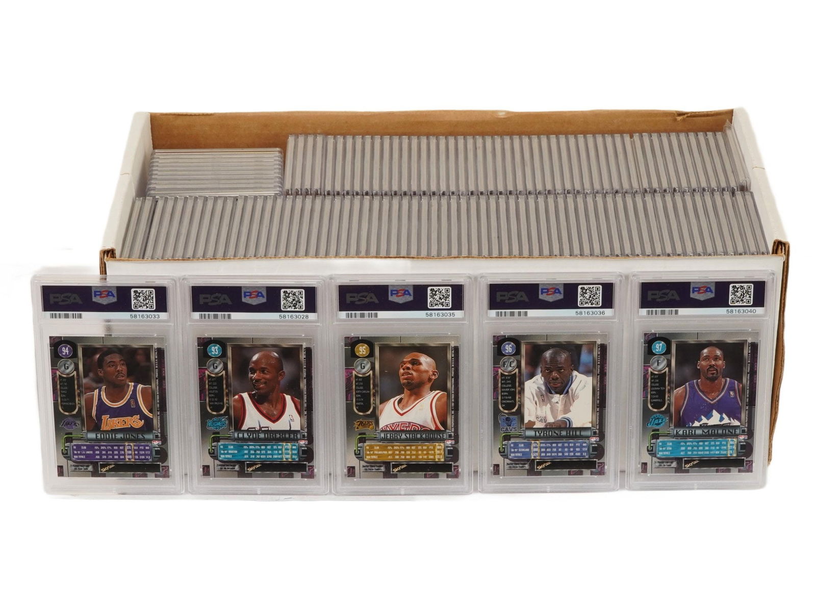 LOT OF PSA GRADED 1997 METAL UNIVERSE BASKETBALL CARDS (1 of 14)