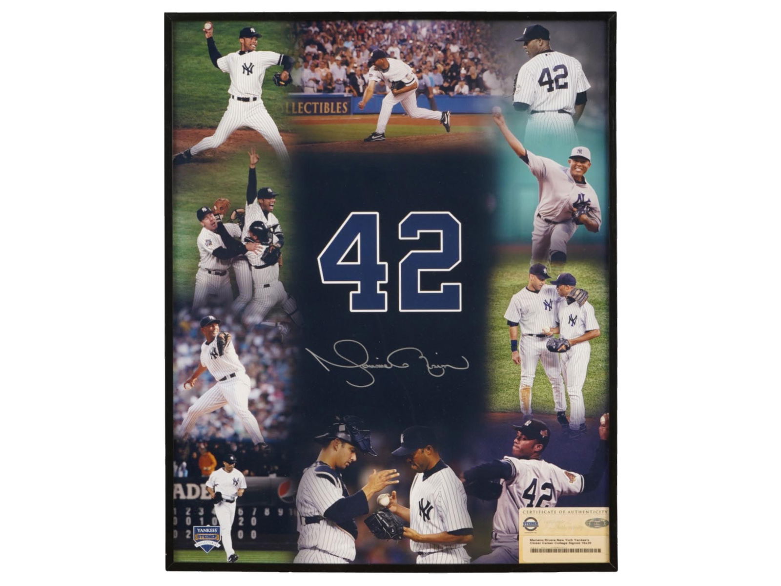 MARIANO RIVERA SIGNED NY YANKEES CAREER COLLAGE (1 of 4)