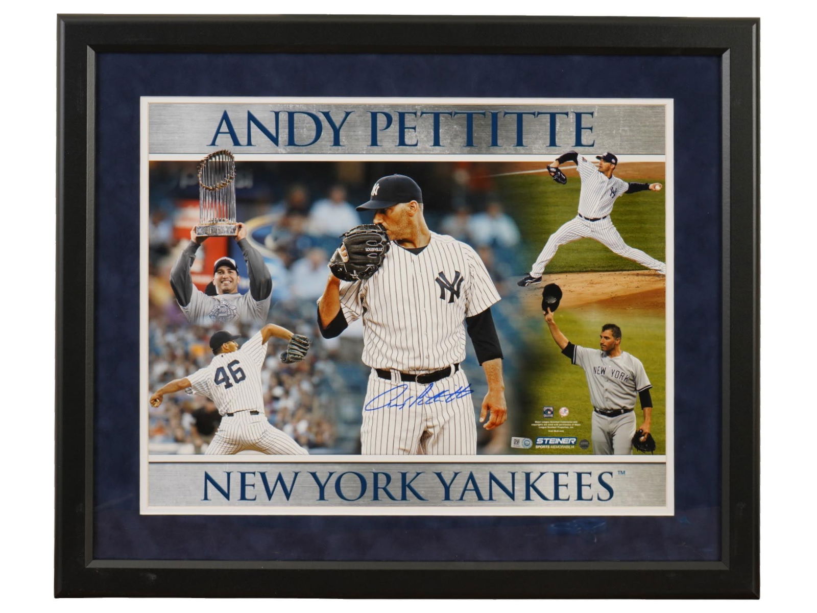 ANDY PETTITTE SIGNED 5-PHOTO COLLAGE STEINER (1 of 7)