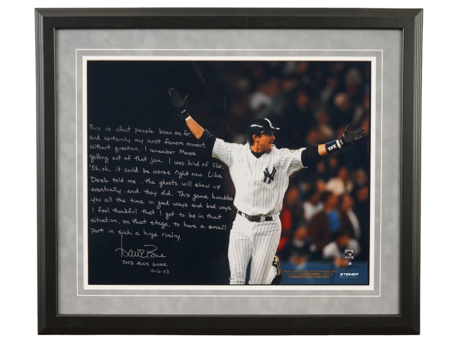 AARON BOONE IN THEIR OWN WORDS SIGNED PRINT (1 of 4)