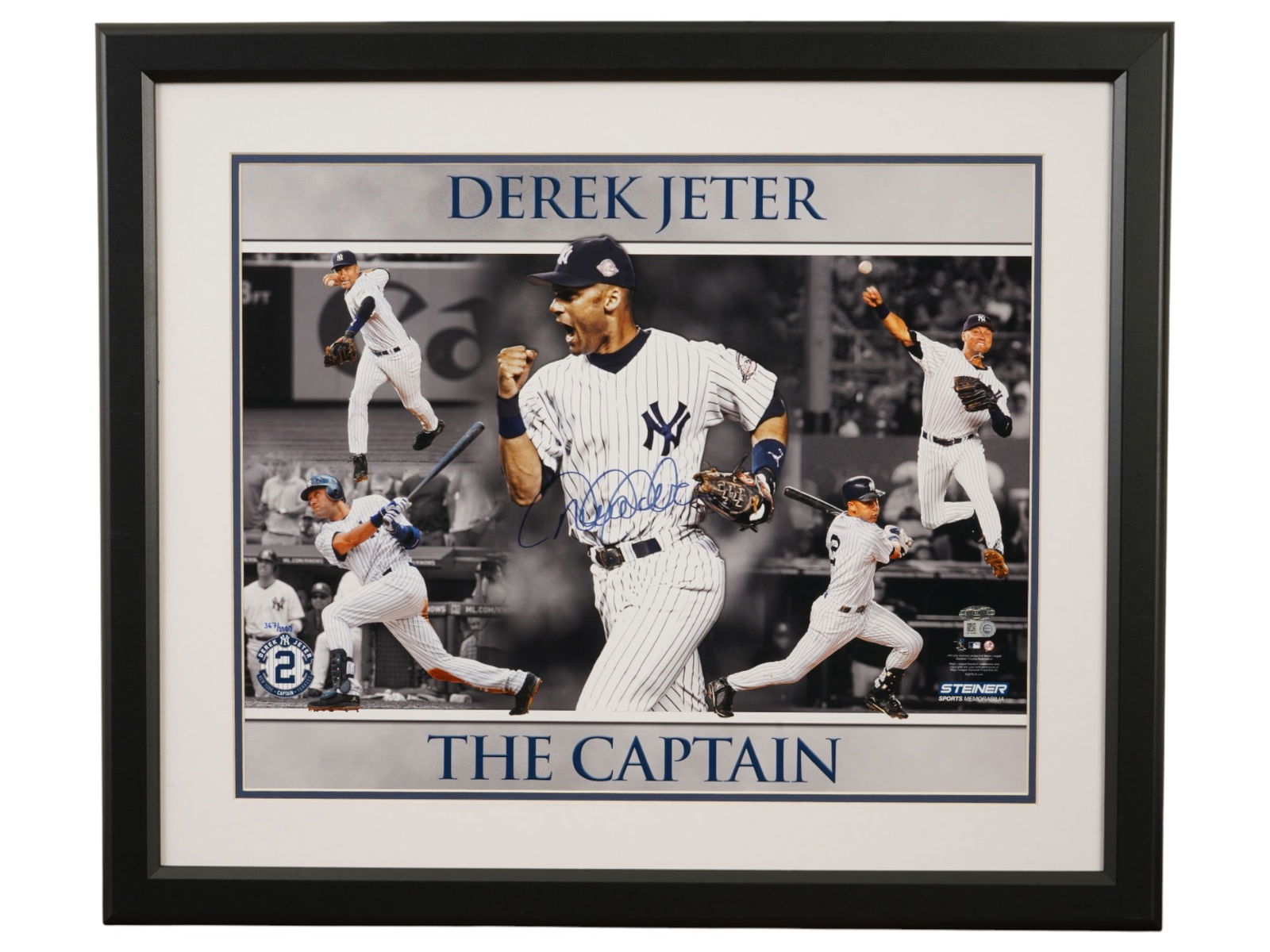 DEREK JETER THE CAPTAIN SIGNED PHOTO COLLAGE (1 of 7)