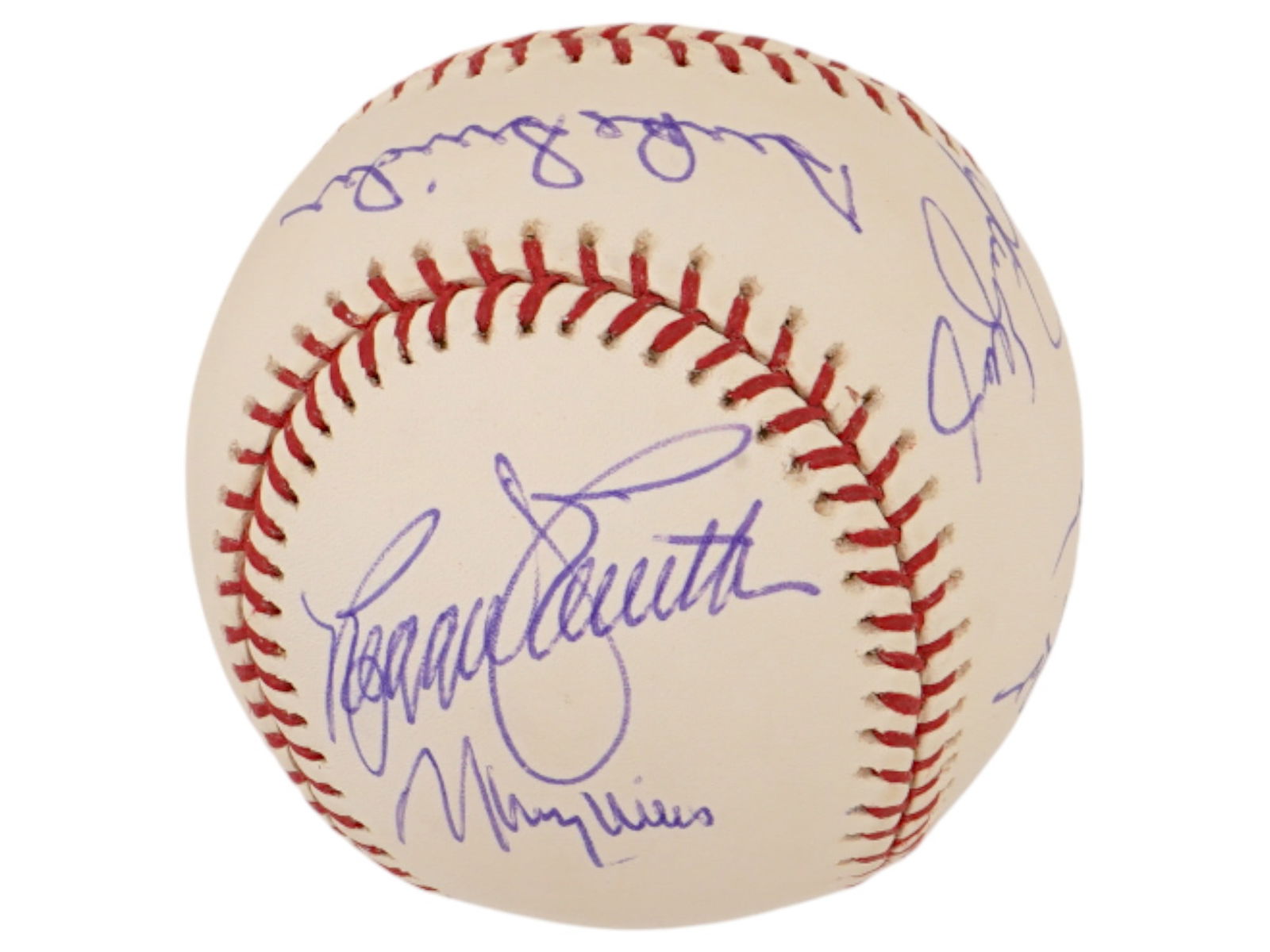 DODGER GREAT SIGNED BASEBALL CASE TEAM AUTH - 4