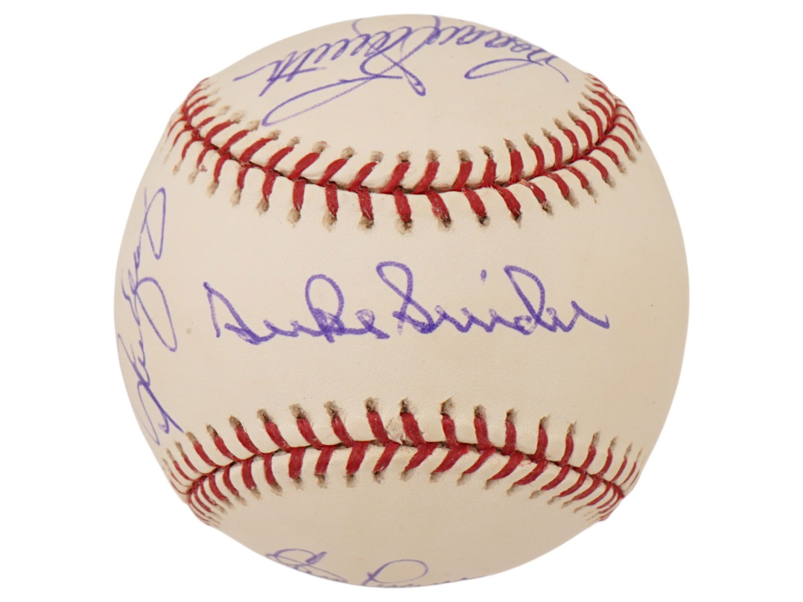 DODGER GREAT SIGNED BASEBALL CASE TEAM AUTH - 5