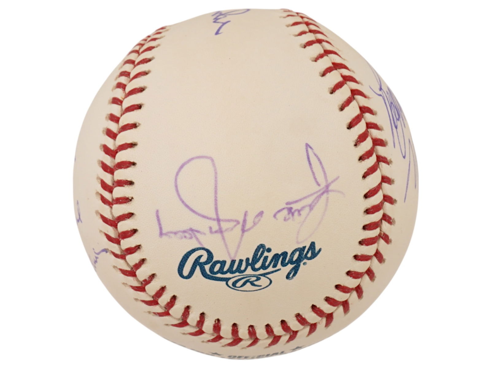 DODGER GREAT SIGNED BASEBALL CASE TEAM AUTH - 6