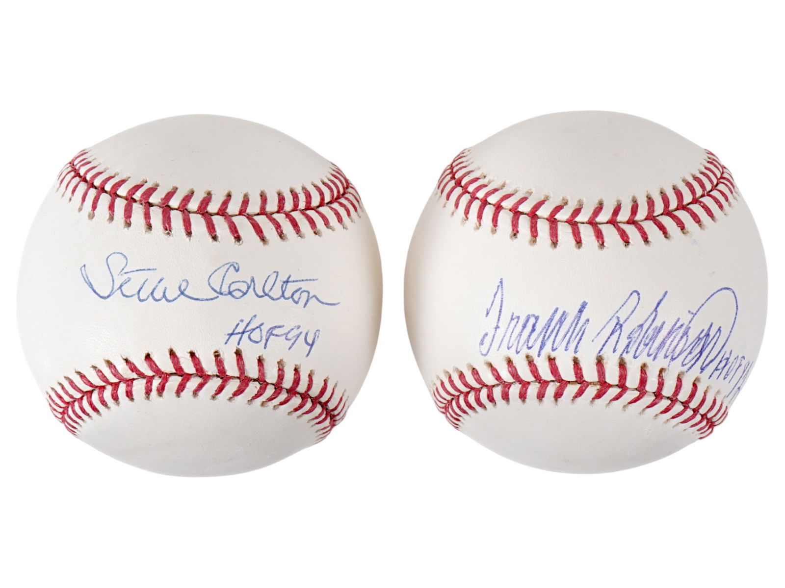 LOT OF 2 CARLTON ROBINSON STEINER SIGNED BASEBALLS (1 of 2)