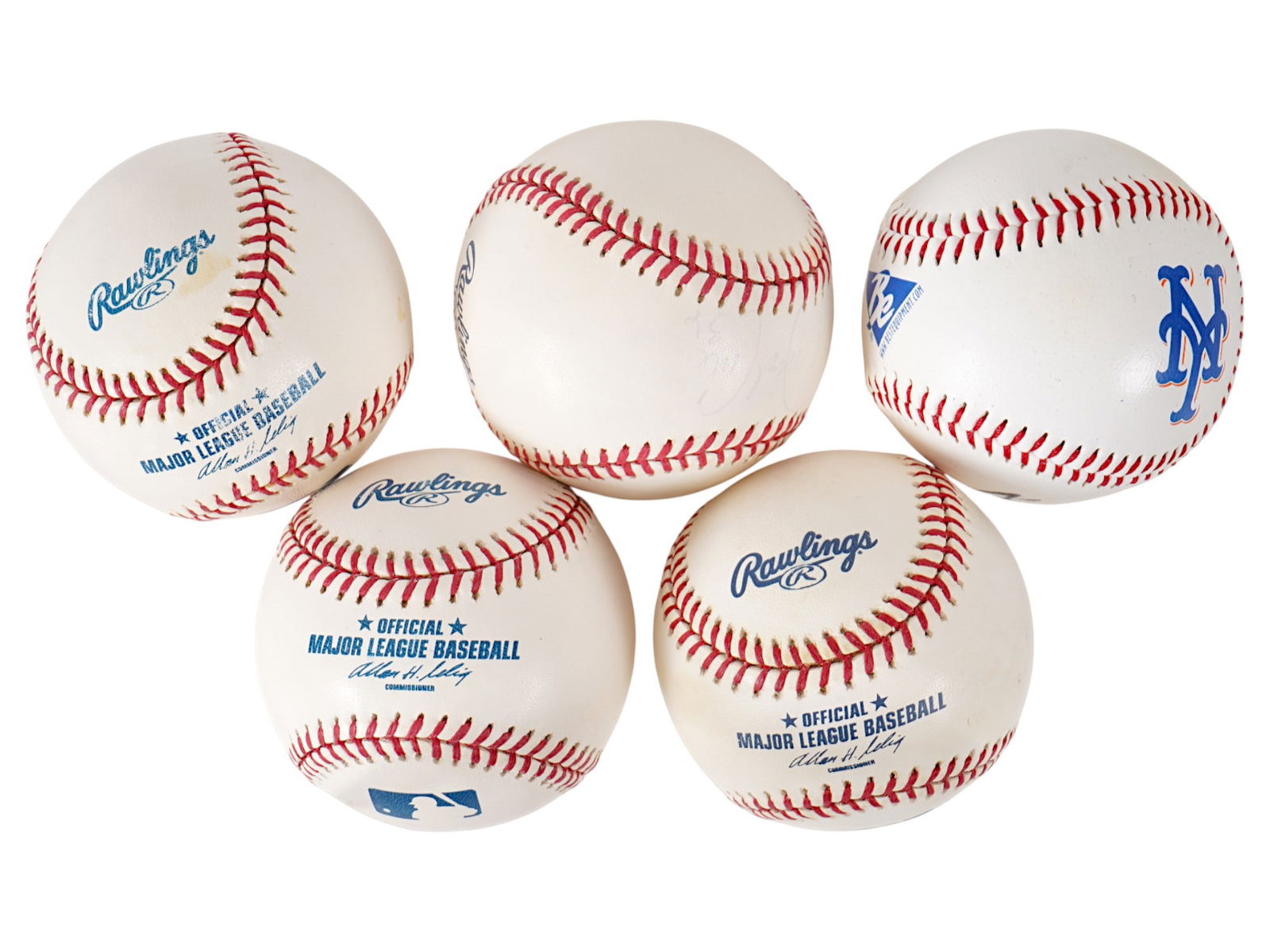 LOT OF 5 NY METS AUTOGRAPHED BASEBALLS (1 of 2)