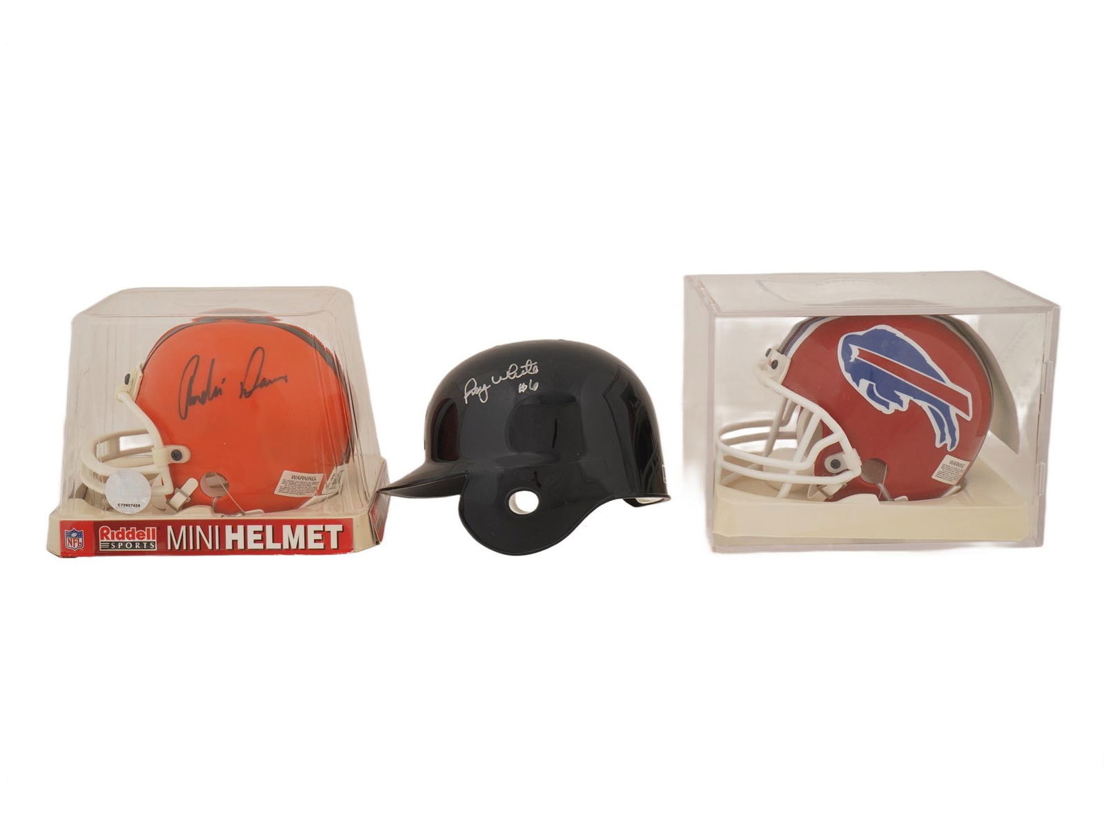 AMERICAN FOOTBALL AND BASEBALL AUTOGRAPHED MINI HELMETS (1 of 6)