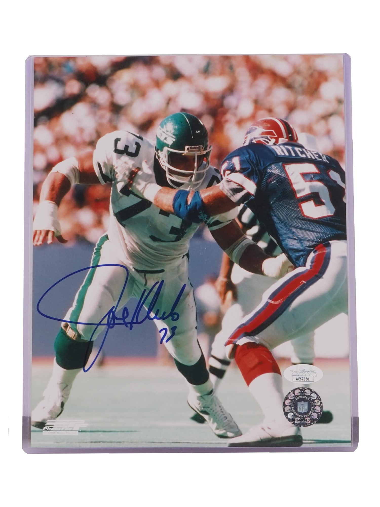 AMERICAN FOOTBALL JOR KLECKO AUTOGRAPHED PHOTO W COA (1 of 7)