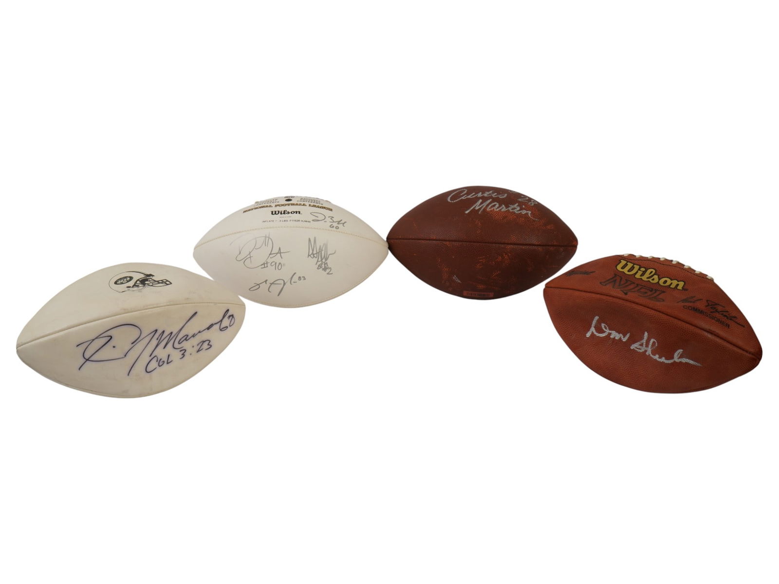 LOT OF 4 AUTOGRAPHED FOOTBALLS (1 of 6)