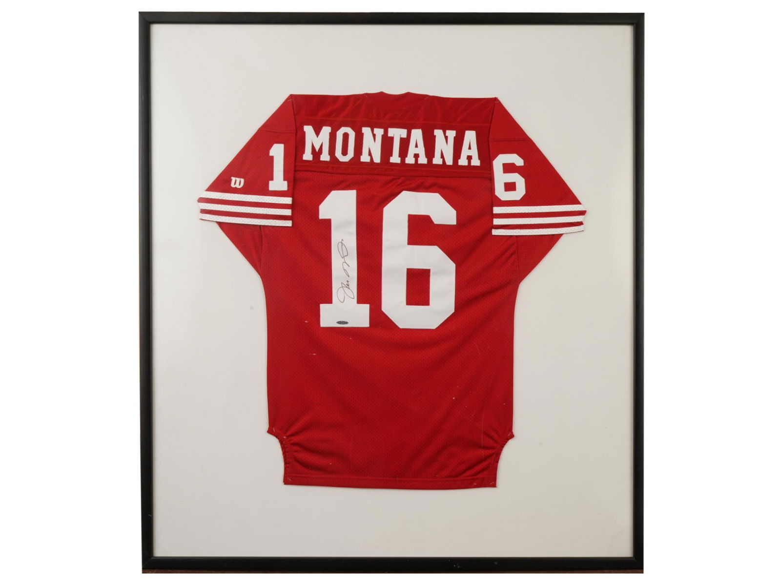 JOE MONTANA SIGNED FRAMED 49ERS JERSEY UD AUTH (1 of 5)